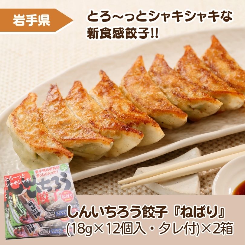 しんいちろう餃子『ねばり』 (18g×12個入・タレ付)×2箱